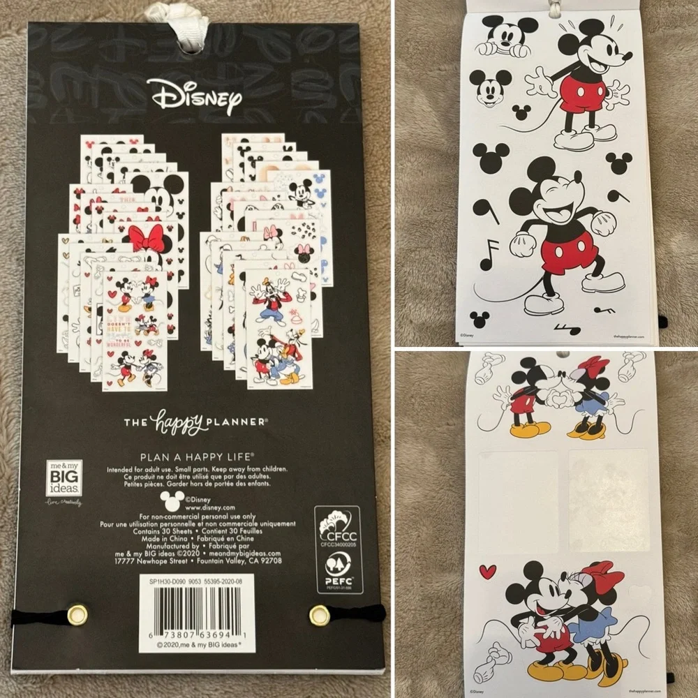 Disney © Value Pack Stickers LARGE MICKEY MOUSE AND MINNIE MOUSE